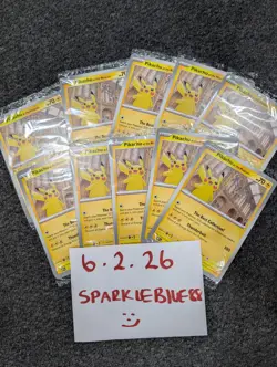 10 x Pikachu at the Museum Jumbo Sealed Promo Pokemon Card Oversized - Image 1
