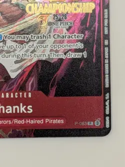 Shanks P-083 Championship Tournament Promo CS One Piece Card English - Image 5