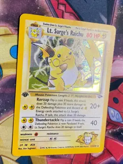 LT. SURGE'S RAICHU Pokemon Card - WOTC - 1st Edition Gym Challenge 11/132 NM - Image 2