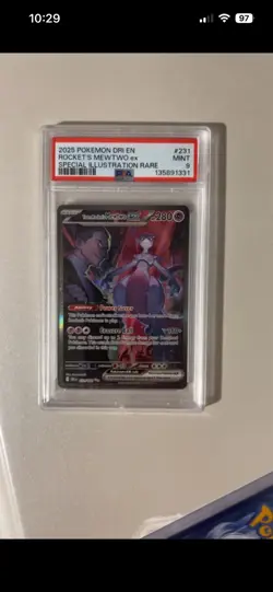 Team Rocket's Mewtwo ex 231/182 : Destined Rivals Holo PSA 9 and 3 Special Cards - Image 1