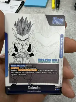 Gotenks SB02-017 Gold Leader Manga Booster 02 Dragon Ball Card English - Image 2