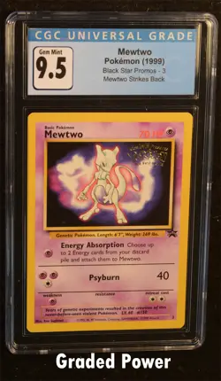 Pokemon Promo Mewtwo Black Star Promo CGC 9.5 (0335) #3 - Image 1