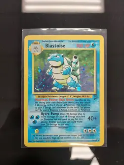Pokemon TCG Blastoise Holo Rare Base Set 2/102 WOTC 1999 Vintage - Image 1