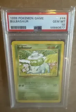 1999 Pokemon Base Set Bulbasaur #44 PSA 10 GEM MINT - Image 3