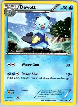 Dewott 29/114 Uncommon Black & White Pokemon MP - Image 1