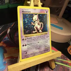 Mewtwo 10/102 SHADOWLESS Base Set Holo Rare Unlimited WOTC Pokemon TCG LP - Image 2