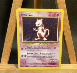 Mewtwo - 10/102 - Pokemon Base Set Unlimited Holo Rare Card WOTC LP - Image 1