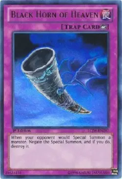 *** BLACK HORN OF HEAVEN *** 1ST EDITION ULTRA RARE LCJW-EN297 MINT/NM YUGIOH - Image 1
