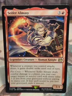 R 0156 Seifer Almasy NM Rare FFVIII Final Fantasy MTG Card FIN Red Human Knight - Image 1