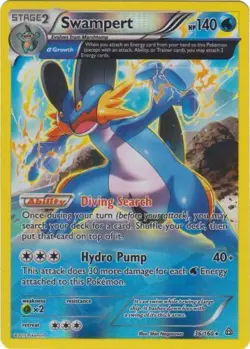 1x (P) Swampert - 36/160 - Holo Rare - Reverse Holo XY Primal Clash Pokemon - Image 1