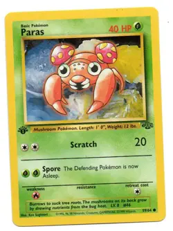 Paras 59/64 Jungle Set~1999~ 1st Edition Vintage Pokemon Card ~ Free Shipping - Image 1