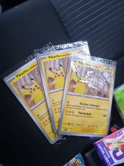 Pokemon TCG Pikachu At The Museum Promo Card Sealed x3 - Image 2
