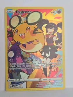 Pokemon TCG Dedenne Brilliant Stars Full Art Trainer Gallery Card TG07/TG30 SWSH - Image 1