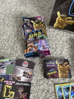 Pokemon TCG Detective Pikachu 100+ Pc Lot 56 Cards Pin Oversized card Box Foils+ - Image 3