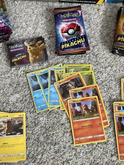 Pokemon TCG Detective Pikachu 100+ Pc Lot 56 Cards Pin Oversized card Box Foils+ - Image 4