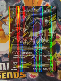 Pokemon TCG Jumbo M Lucario EX Promo Card 55a/111 Near Mint Condition - Image 1