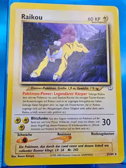 German Raikou 22/64 NM Neo Revelation Unlimited 2000 Pokemon TCG Card - Image 1