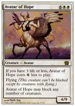 Avatar of Hope ~ Heavily Played 8th Edition Eighth MTG Magic UltimateMTG White C - Image 1