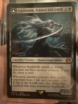 Magic the Gathering Final Fantasy Sephiroth Fabled Soldier - Image 1