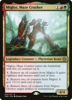 ONE MIGLOZ MAZE CRUSHER 1x Rare Magic Phyrexia All Will Be One MTG NM - Image 1