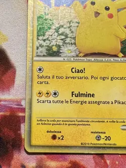Pikachu World Collection 2010 Pokemon Japanese Promo Holo - Italian Print - Image 5
