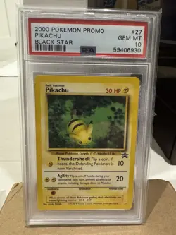 Pokemon Pikachu PSA 10 27/53 Wotc Black Star Promo Regular - Image 1