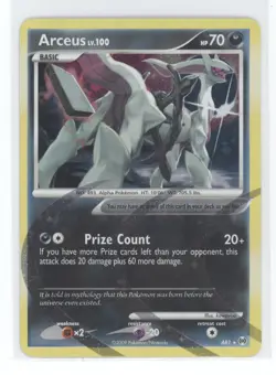 2009 Pokemon Arceus Arceus lv. 100 Holo Rare #AR1 - Image 1