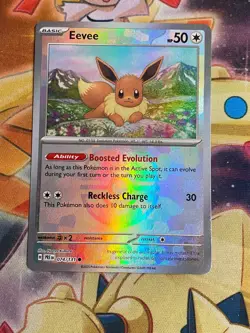 Eevee Master Ball Reverse Holo 074/131 Pokemon SV Prismatic Evolutions NM - Image 1