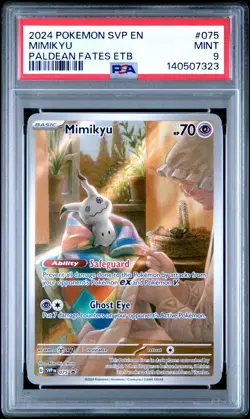 2024 POKEMON SVP EN-SV BLACK STAR PROMO #075 MIMIKYU PSA 9 - Image 1