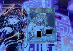 CUSTOM ART Dark Magician Girl Sexy Card Holo Anime Yugioh Rare Secret DMG - Image 1