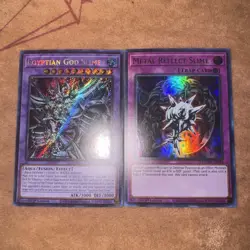 🔥 YuGiOh Egyptian God Slime + Metal Reflect Slime RA01-EN029 Secret + Ultra NM - Image 1