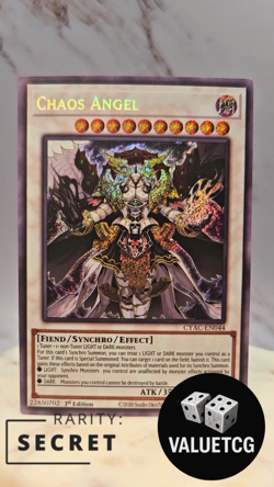 Custom Made Chaos Angel CYAC Secret Rare Casual Yugioh Card - Image 2