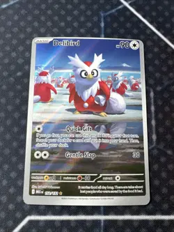 Pokemon TCG Mega Evolution Delibird 152/132 Illustration Rare Miscut Error - Image 1