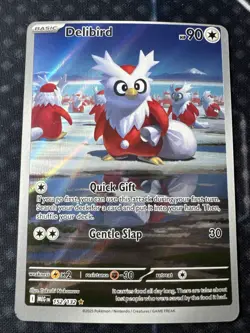 Pokemon TCG Mega Evolution Delibird 152/132 Illustration Rare Miscut Error - Image 3