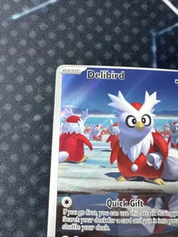 Pokemon TCG Mega Evolution Delibird 152/132 Illustration Rare Miscut Error - Image 5