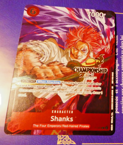 One Piece English Card Game Championship Holo Carte Shanks P-083 En Mint - Image 1