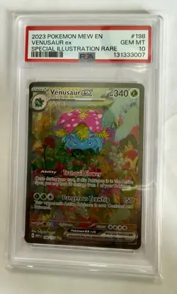 Pokemon TCG Venusaur EX Scarlet & Violet 151 Card 198/165 PSA 10 - Image 1