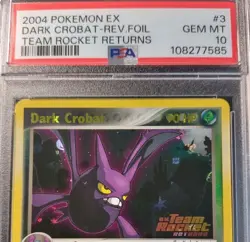 Dark Crobat 3/109 Team Rocket Returns Reverse Holo Pokemon 2004 PSA 10 GEM MINT - Image 1