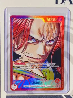 One Piece TCG SHANKS Alt Art OP09-001 L Emperors In The New World Leader NM - Image 1