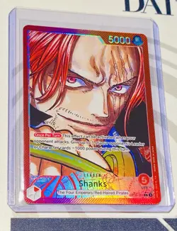 One Piece TCG SHANKS Alt Art OP09-001 L Emperors In The New World Leader NM - Image 2