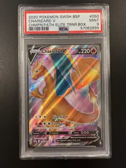 *BUNDLE* Pokemon SWSH Charizard V #50 Champions Path ETB Promo PSA 10 and PSA 9 - Image 4