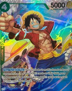 • Monkey.D.Luffy • PRB02-005 SR Premium Booster Holo Foil One Piece TCG NM - Image 2