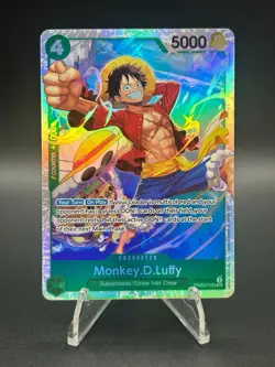 • Monkey.D.Luffy • PRB02-005 SR Premium Booster Holo Foil One Piece TCG NM - Image 3