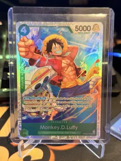 • Monkey.D.Luffy • PRB02-005 SR Premium Booster Holo Foil One Piece TCG NM - Image 1