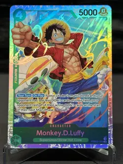 • Monkey.D.Luffy • PRB02-005 SR Premium Booster Holo Foil One Piece TCG NM - Image 1