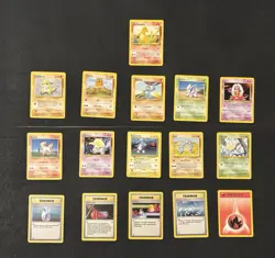 UK 4th Print Base Set Non-Holo Lot of 16 - 1999-2000 WOTC Pokemon TCG - LP/MP - Image 1