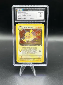 Dark Raichu 83/82 Team Rocket Unlimited HOLO Pokemon CGC 8 - Image 1