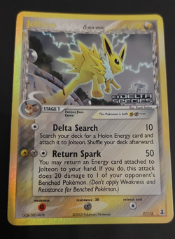 Jolteon Holo Pokemon TCG Card EX Delta Species 7/113 Stamped LP-NM - Image 1