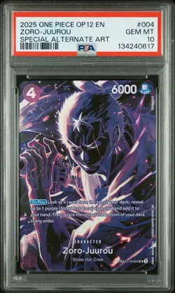 2025 ONE PIECE LEGACY OF THE MASTER SPECIAL ALT ART #004 ZORO-JUUROU PSA 10 - Image 1