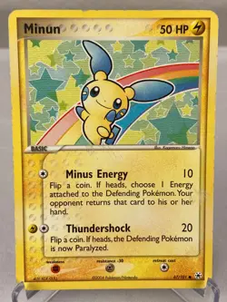 Minun 67/101 - EX Hidden Legends Set Pokemon Card - Moderately Played - Image 1